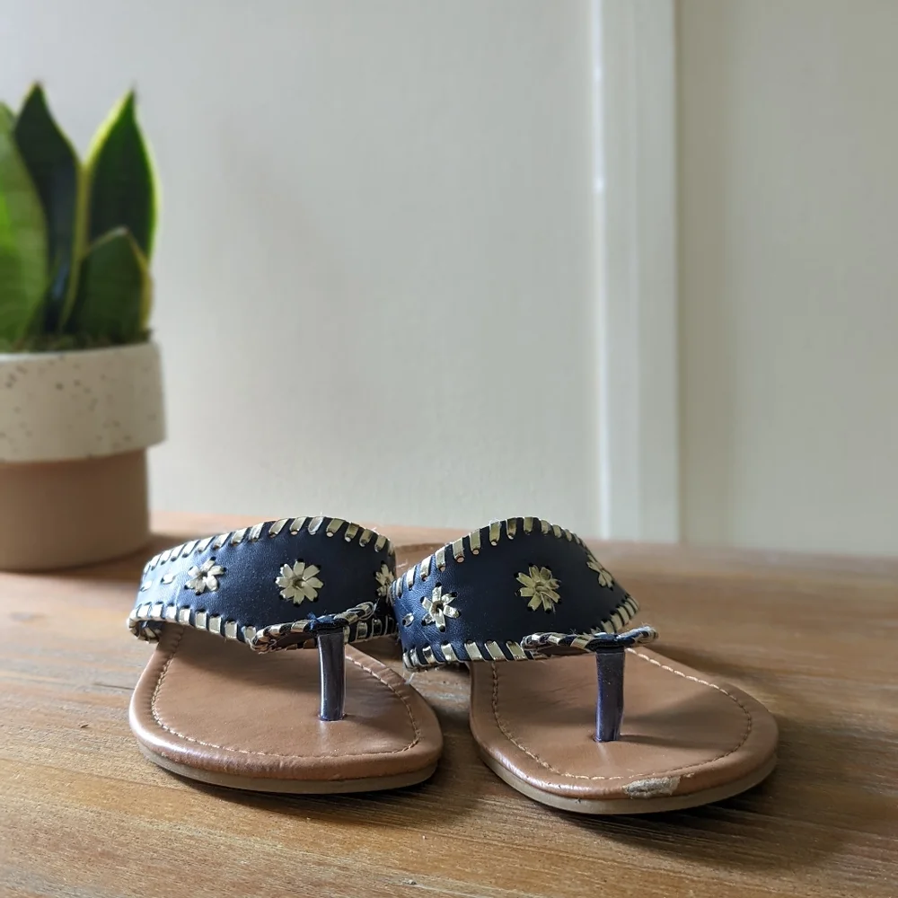 Navy & Silver Sandals - Picture 8 of 10